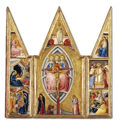 La Trinidad y la Crucifixión con escenas de la vida de Cristo, c.1355